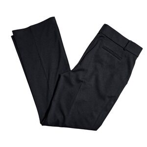 Womens Black Label by Evan Picone Black Straight Leg Dress Pants Med